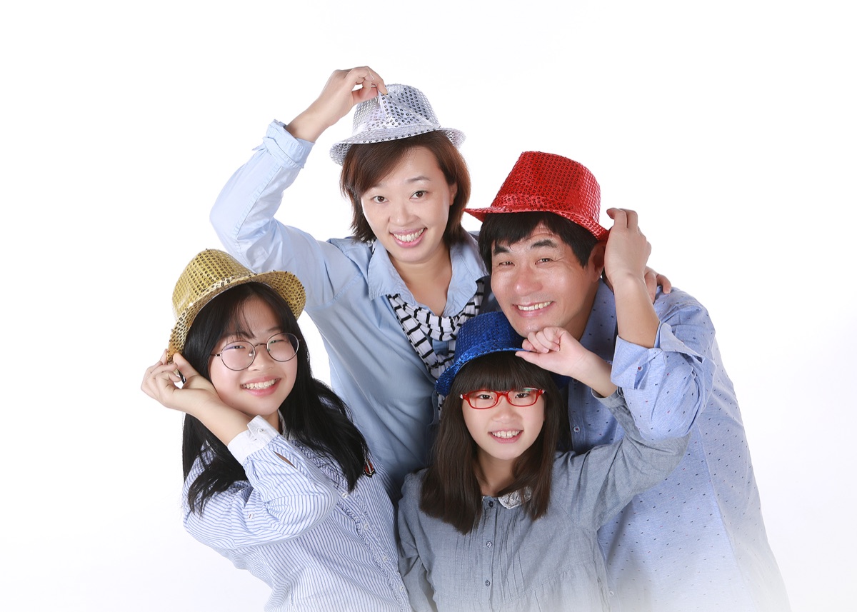 크레용에서 촬영한 가족사진